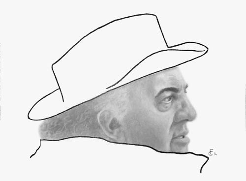 federico fellini ritratto a matita biennale umorismo popsophia