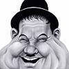 Oliver Hardy caricature ollio