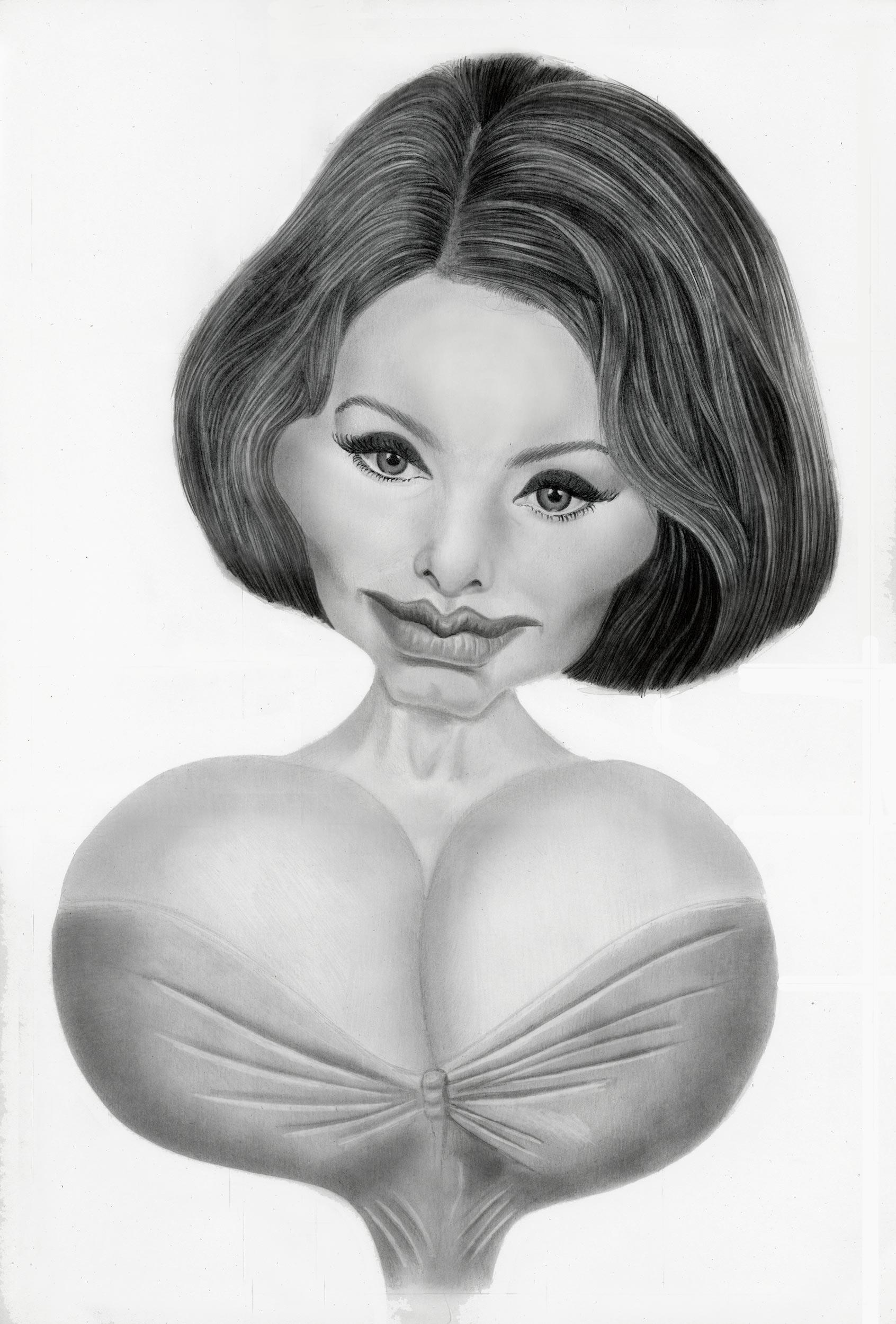 Sofia Loren Caricatura A Matita Disegni A Matita