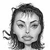 Sophia Loren caricatura