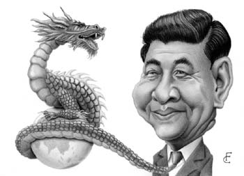 caricature xi jinping