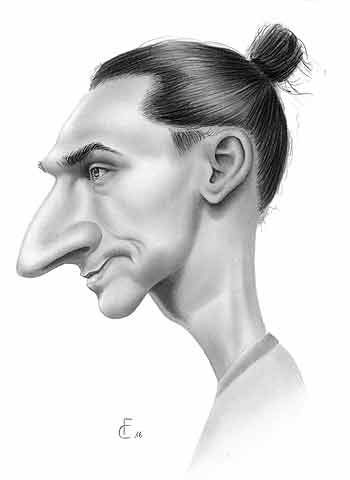 caricature zlatan ibrahimovic